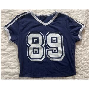 Y2K G Mini USA 89 Women Blue Babydoll Navy Top Size Medium